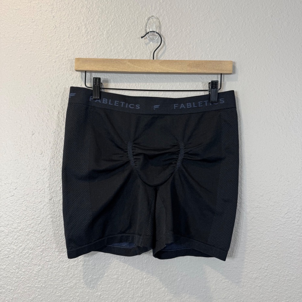 Fabletics Men's Size L Black Training Day Seamless Compression Boxer Briefs
